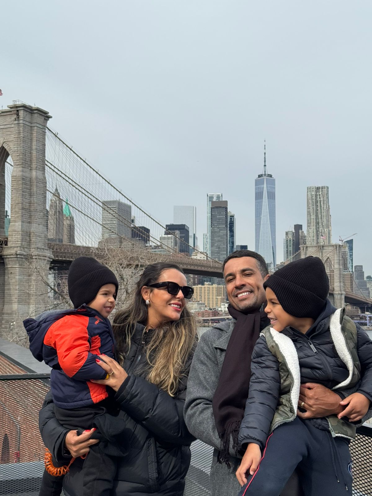 Família em viagem a Nova York